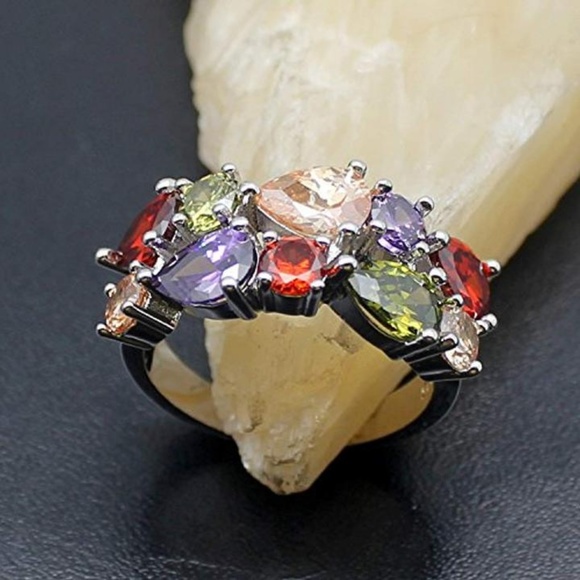 Jewelry - ❤️ Multi Gemstone Sterling Silver Ring